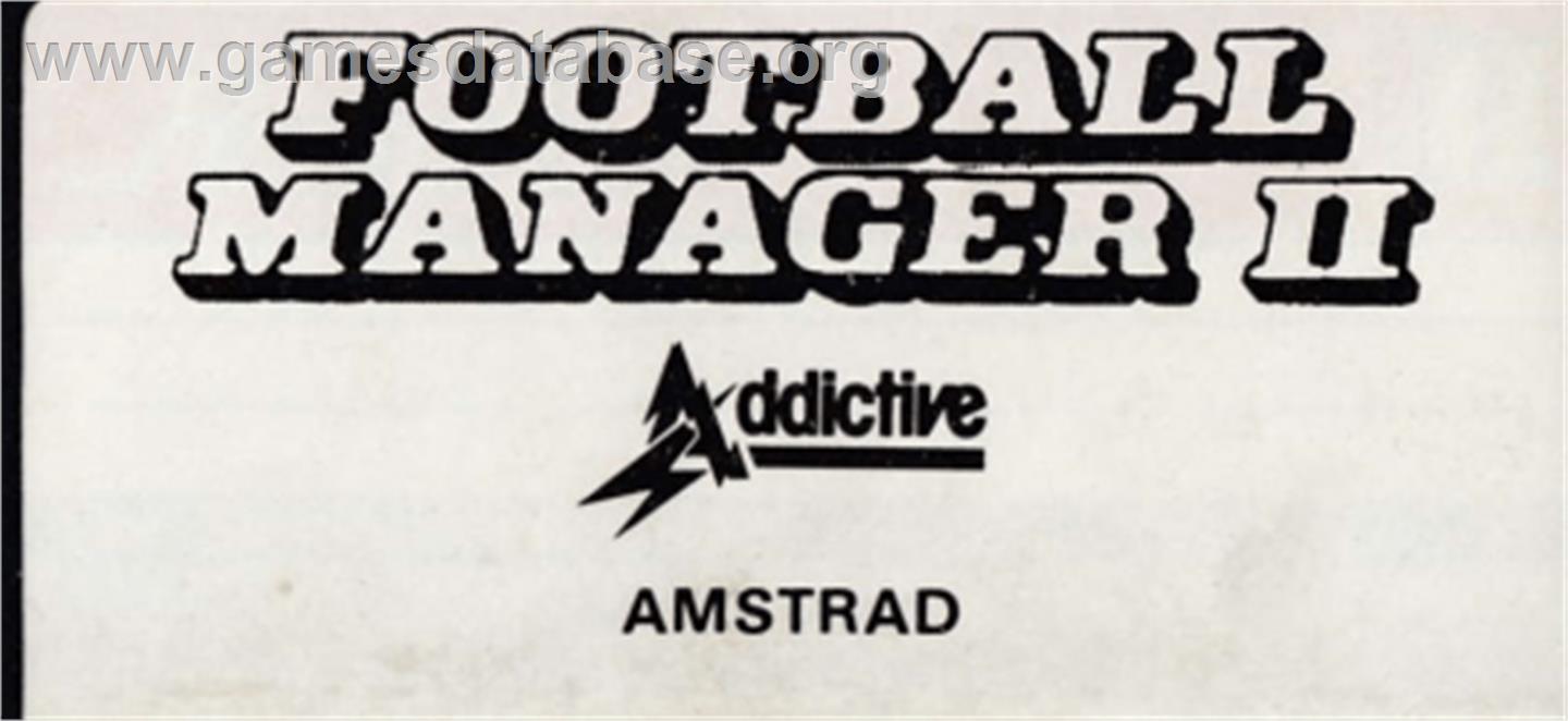 Football Manager 2 - Amstrad CPC - Artwork - Cartridge Top