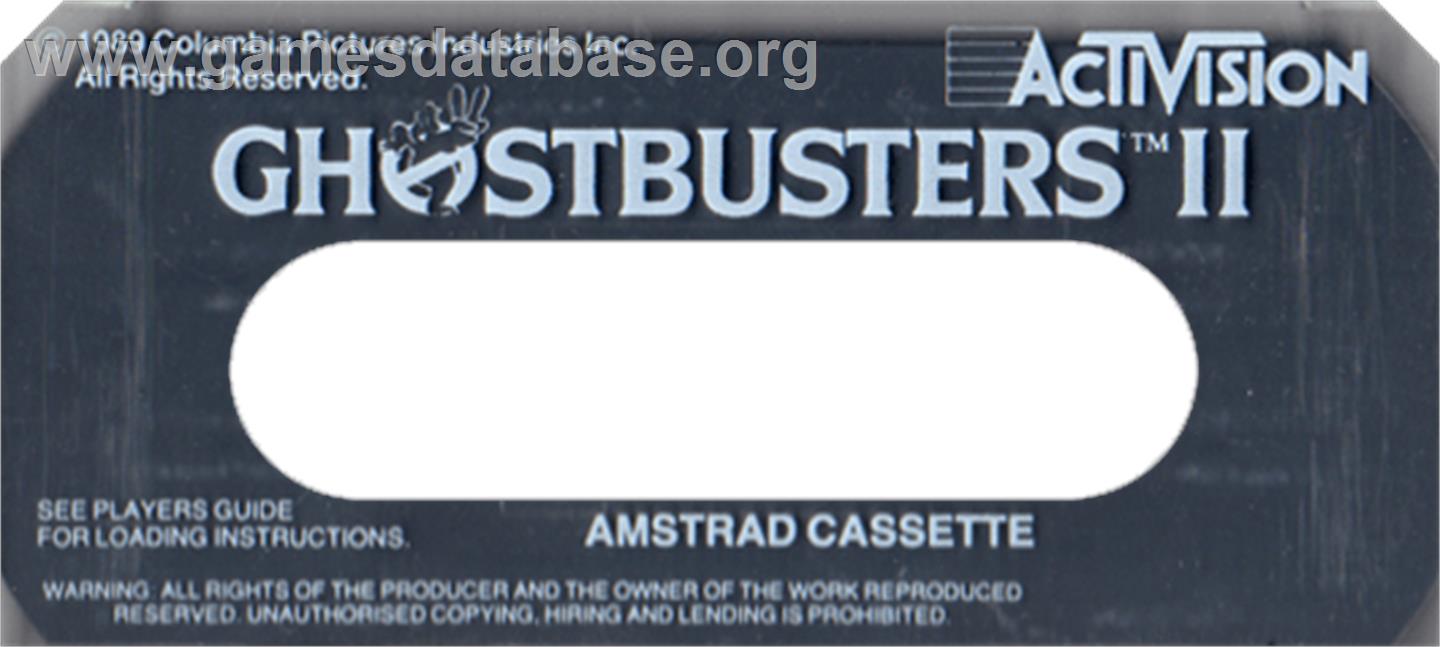 Ghostbusters 2 - Amstrad CPC - Artwork - Cartridge Top