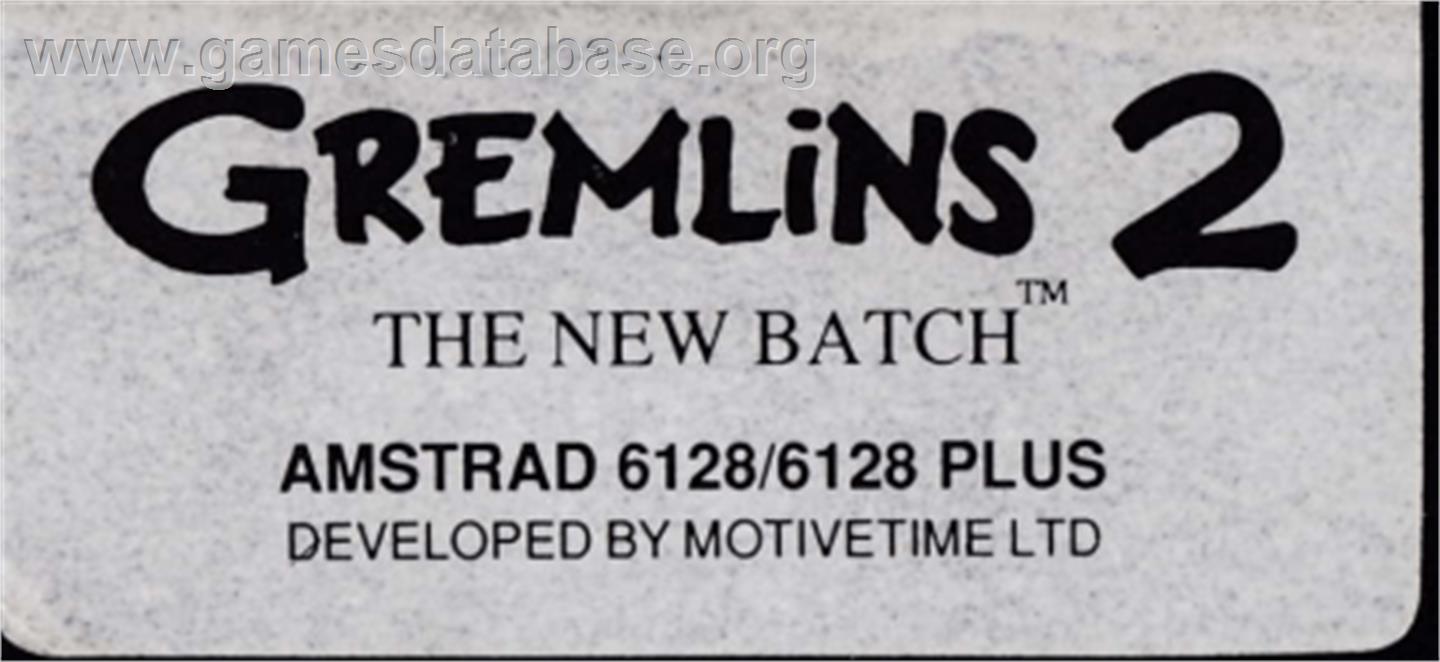 Gremlins 2 - The New Batch - Amstrad CPC - Artwork - Cartridge Top