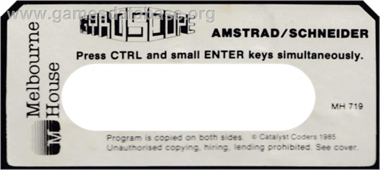 Gyroscope - Amstrad CPC - Artwork - Cartridge Top