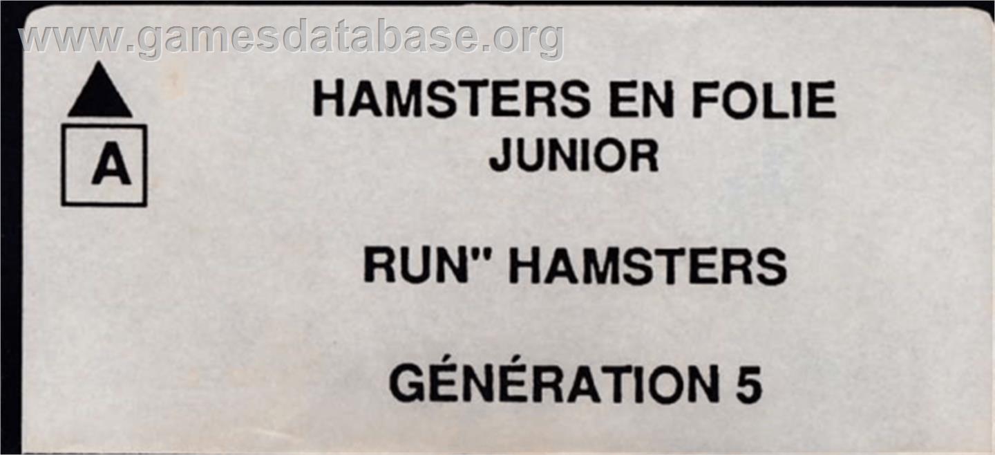 Hamsters En Folie - Amstrad CPC - Artwork - Cartridge Top