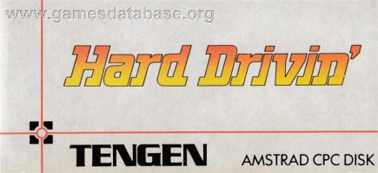 Hard Drivin' - Amstrad CPC - Artwork - Cartridge Top