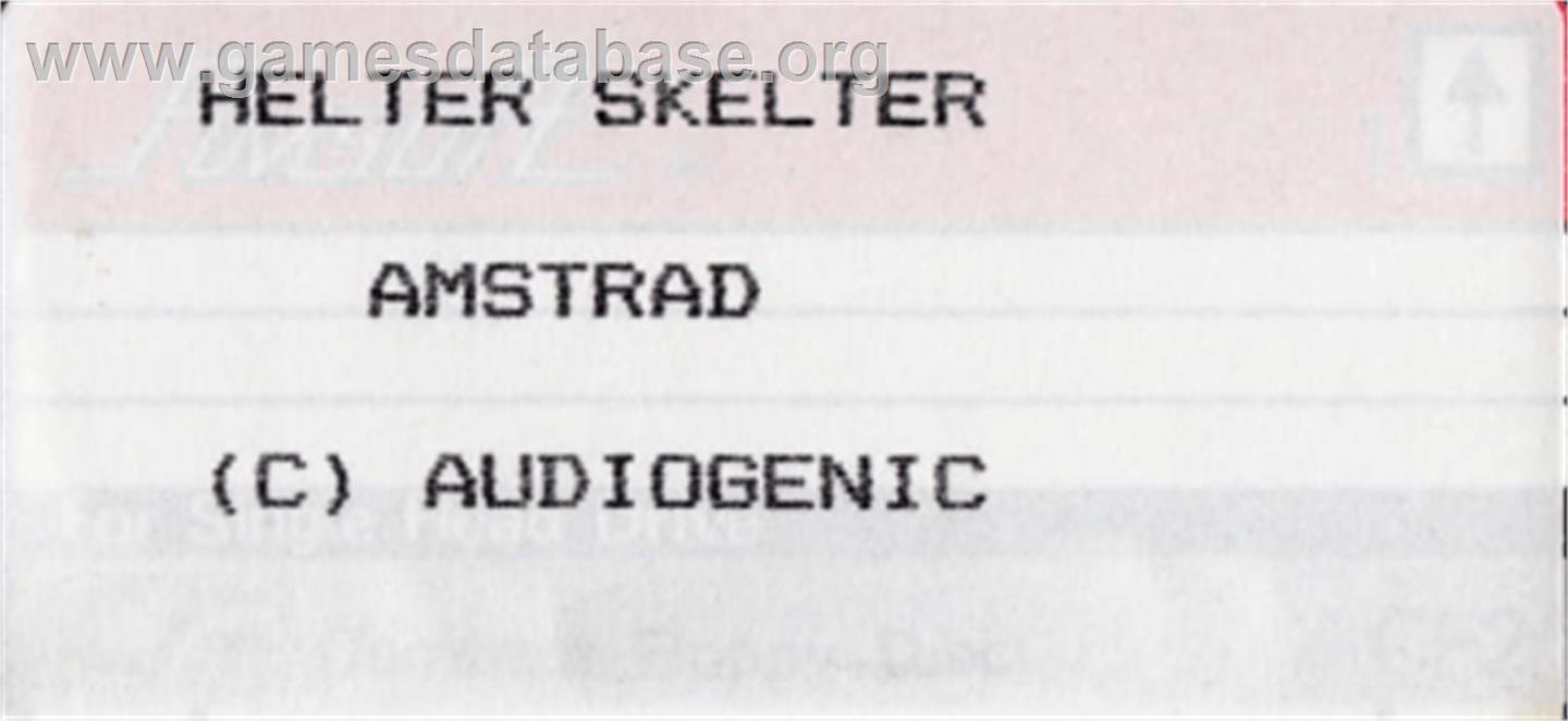 Helter Skelter - Amstrad CPC - Artwork - Cartridge Top