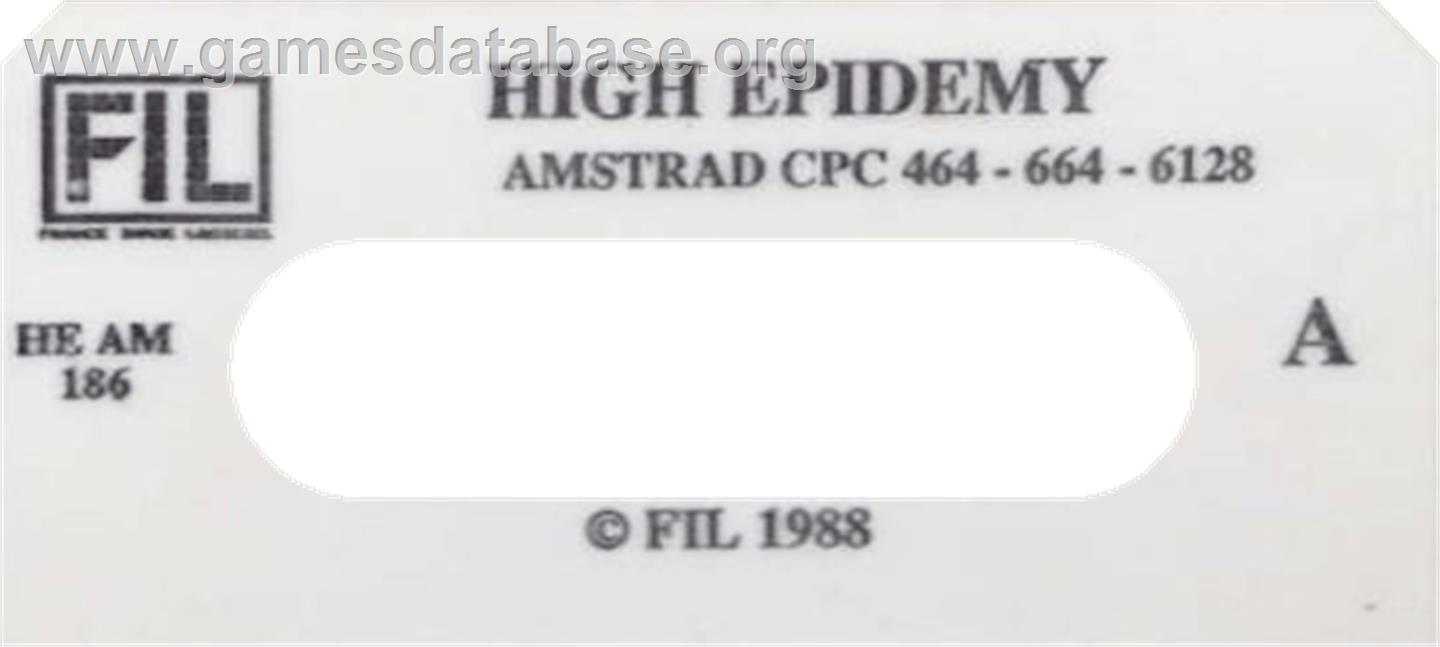 High Epidemy - Amstrad CPC - Artwork - Cartridge Top