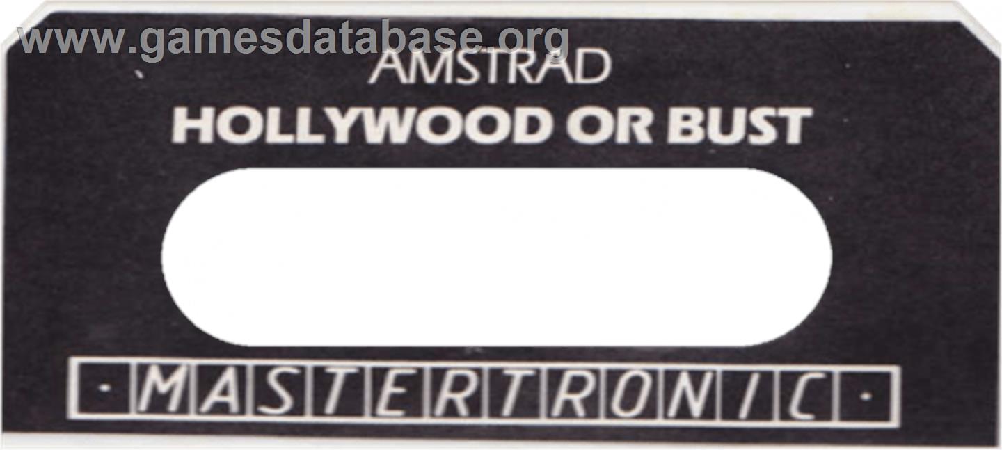 Hollywood Or Bust - Amstrad CPC - Artwork - Cartridge Top