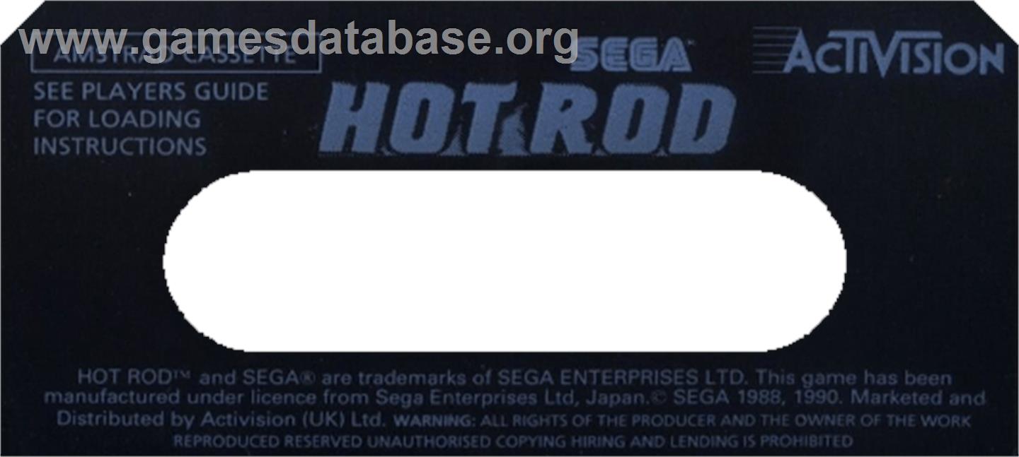 Hot Rod - Amstrad CPC - Artwork - Cartridge Top
