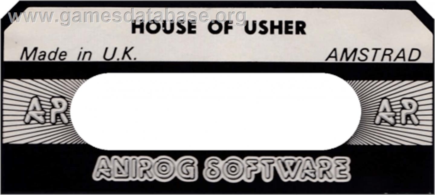 House Of Usher - Amstrad CPC - Artwork - Cartridge Top