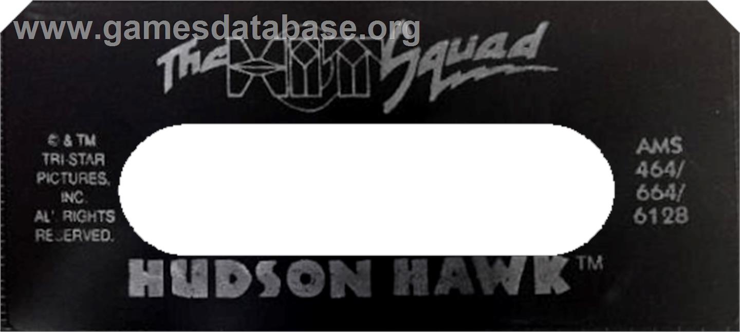 Hudson Hawk - Amstrad CPC - Artwork - Cartridge Top