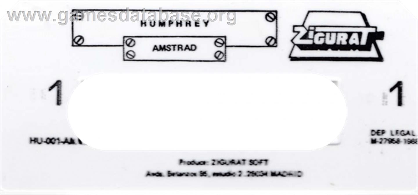 Humphrey - Amstrad CPC - Artwork - Cartridge Top