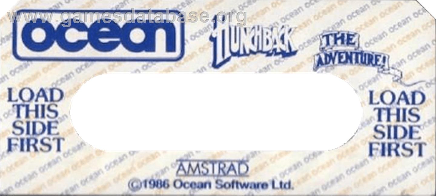 Hunchback the Adventure - Amstrad CPC - Artwork - Cartridge Top