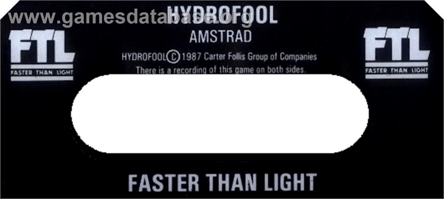 Hydrofool - Amstrad CPC - Artwork - Cartridge Top