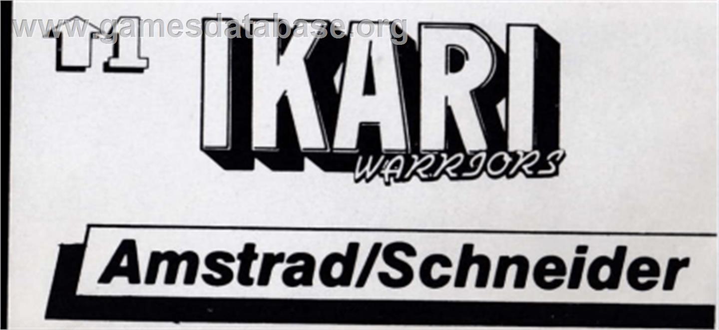Ikari Warriors - Amstrad CPC - Artwork - Cartridge Top