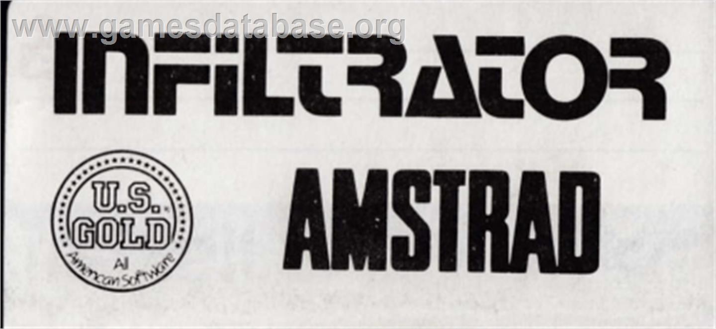 Infiltrator - Amstrad CPC - Artwork - Cartridge Top