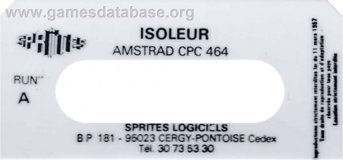 Isoleur - Amstrad CPC - Artwork - Cartridge Top