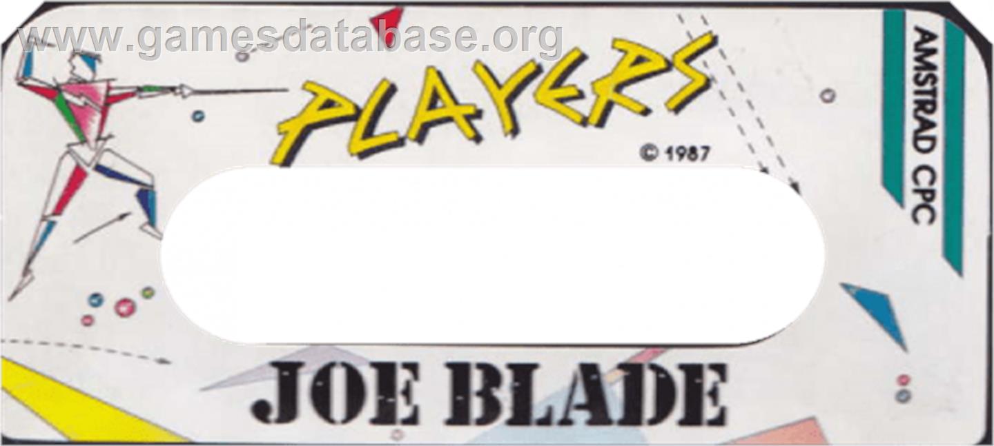 Joe Blade - Amstrad CPC - Artwork - Cartridge Top