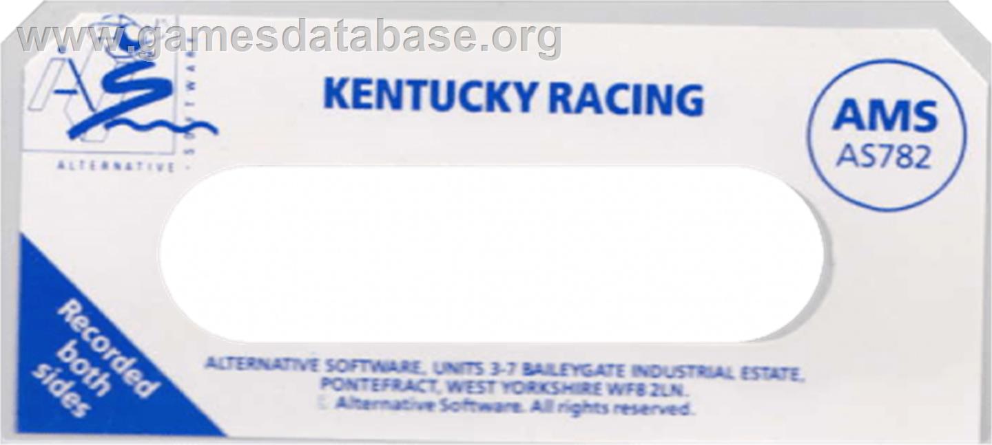 Kentucky Racing - Amstrad CPC - Artwork - Cartridge Top
