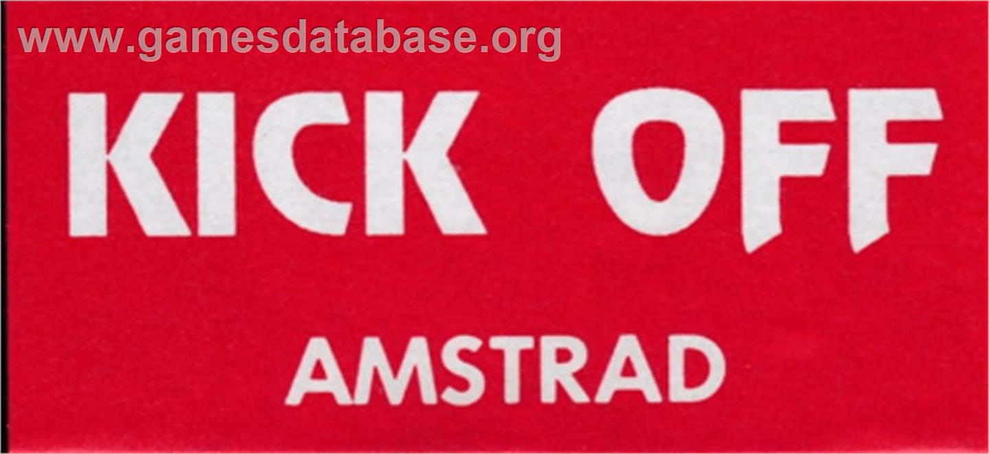 Kick Off - Amstrad CPC - Artwork - Cartridge Top