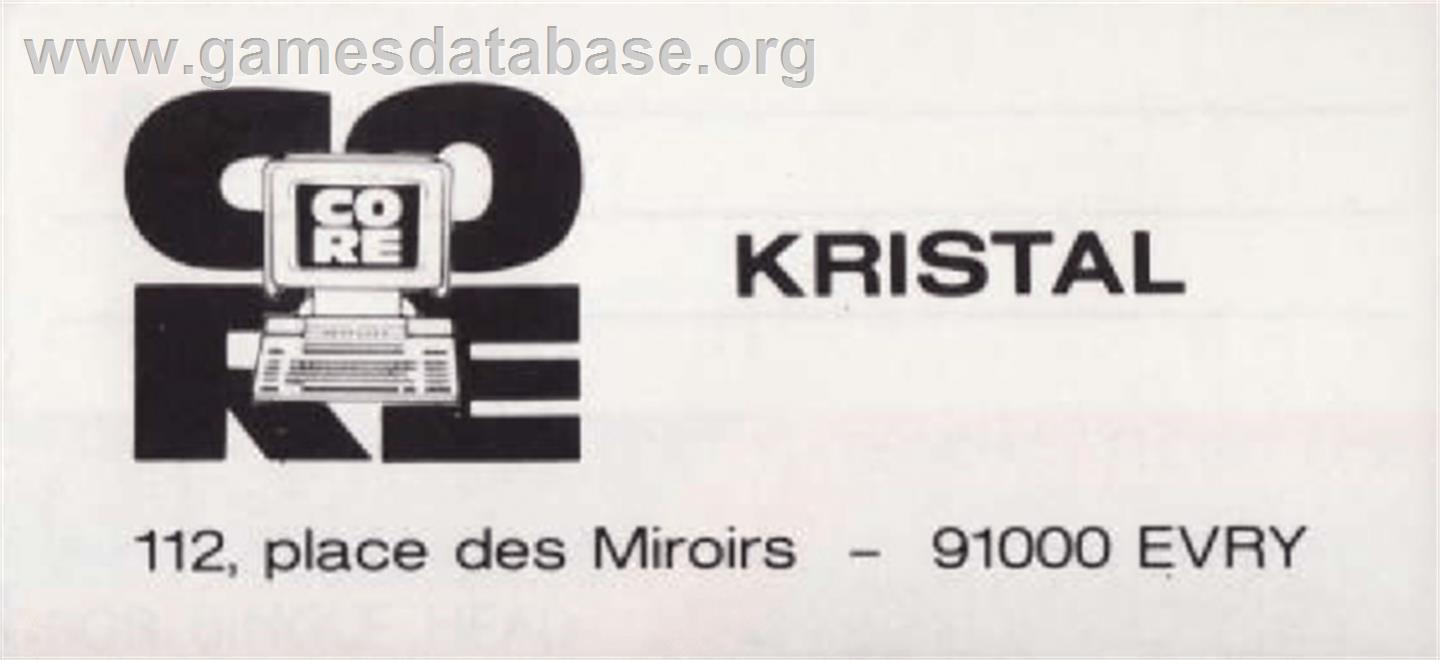 Kristal - Amstrad CPC - Artwork - Cartridge Top
