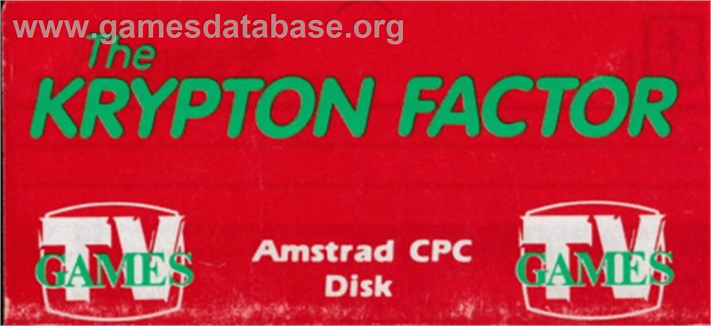 Krypton Factor - Amstrad CPC - Artwork - Cartridge Top