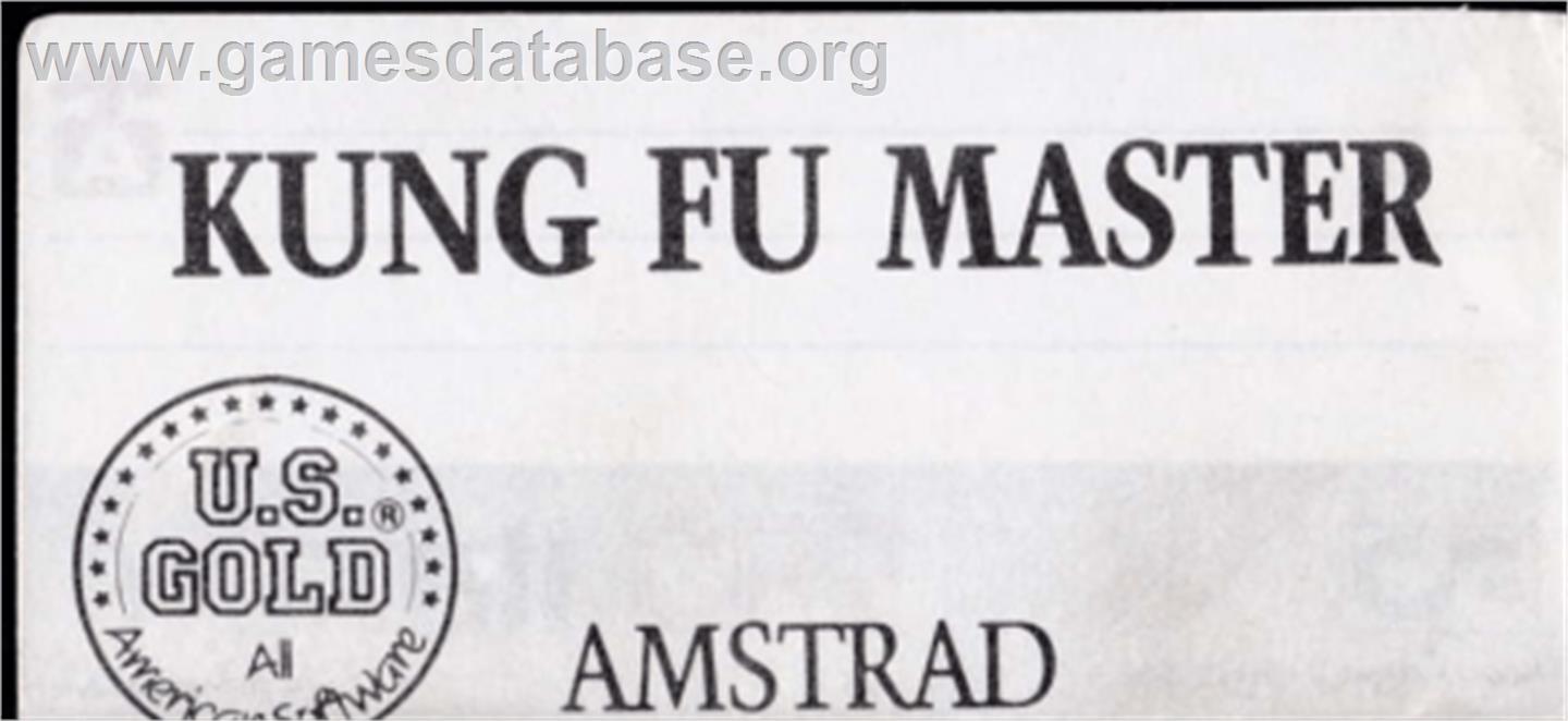 Kung-Fu Master - Amstrad CPC - Artwork - Cartridge Top