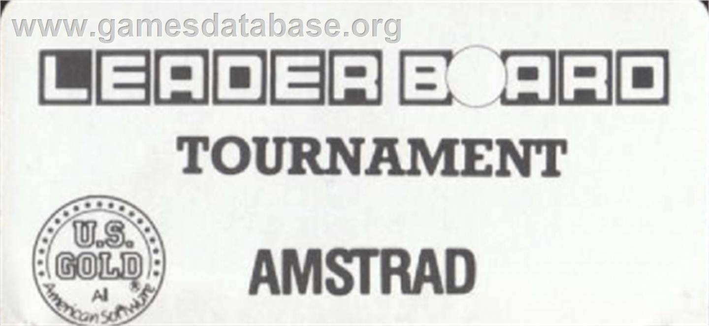 Leader Board Tournament - Amstrad CPC - Artwork - Cartridge Top
