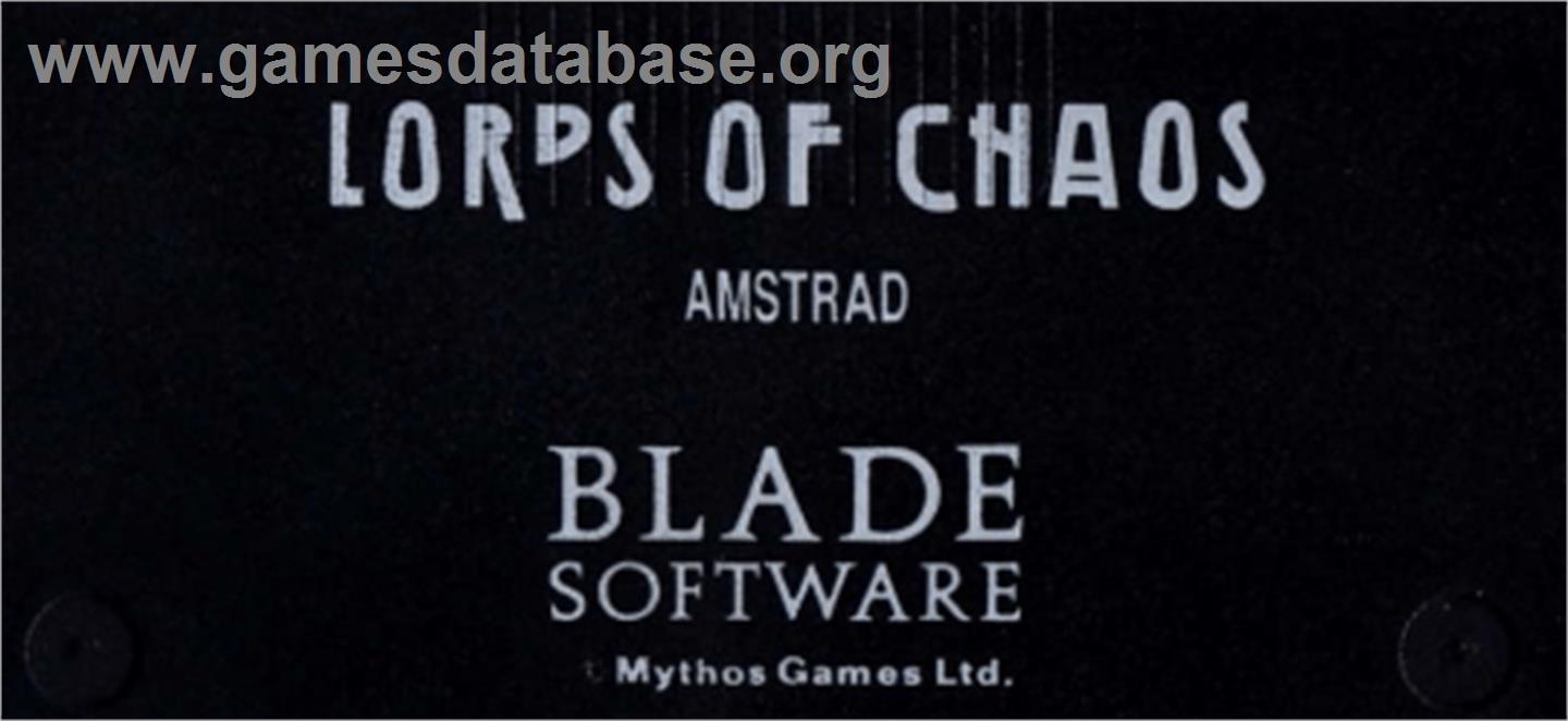 Lords of Chaos - Amstrad CPC - Artwork - Cartridge Top