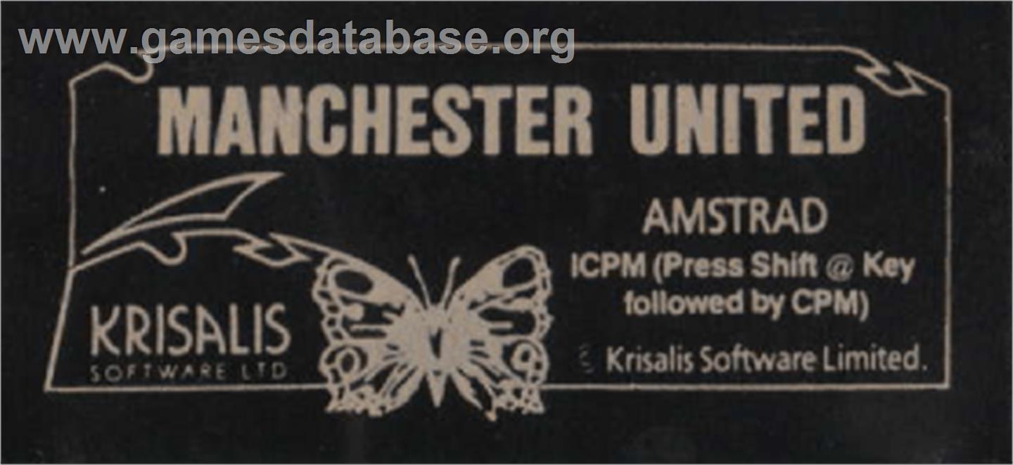 Manchester United - Amstrad CPC - Artwork - Cartridge Top