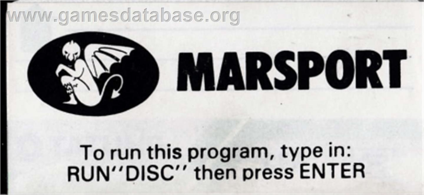 Marsport - Amstrad CPC - Artwork - Cartridge Top