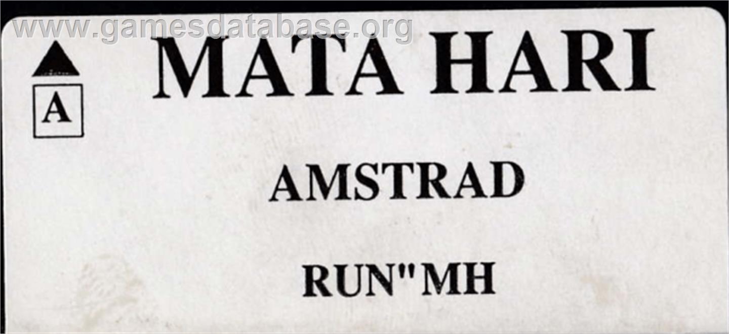 Mata Hari - Amstrad CPC - Artwork - Cartridge Top