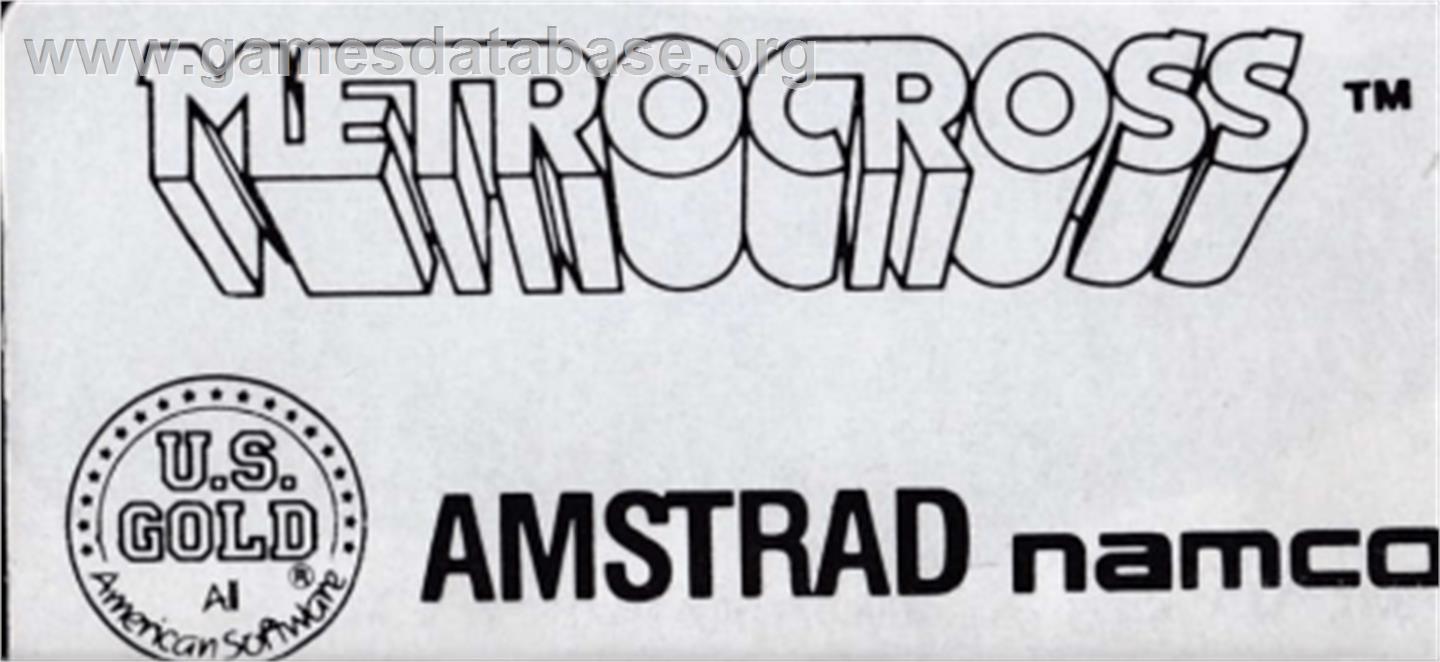 Metro-Cross - Amstrad CPC - Artwork - Cartridge Top