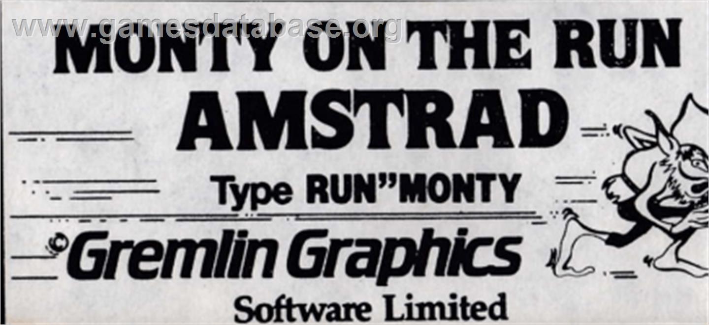 Monty on the Run - Amstrad CPC - Artwork - Cartridge Top