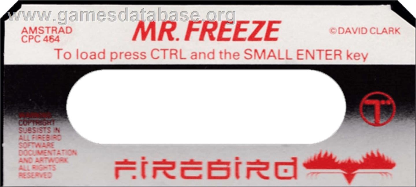Mr. Freeze - Amstrad CPC - Artwork - Cartridge Top