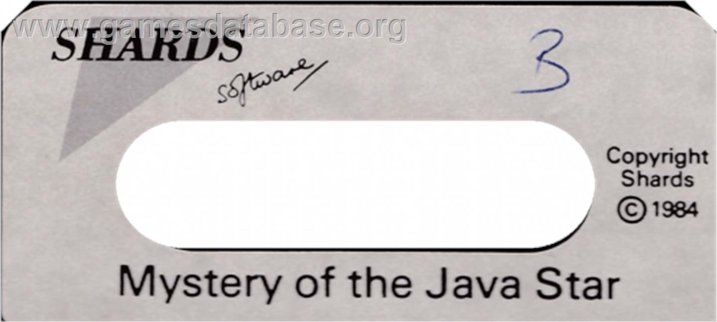 Mystery Of The Java Star, The - Amstrad CPC - Artwork - Cartridge Top