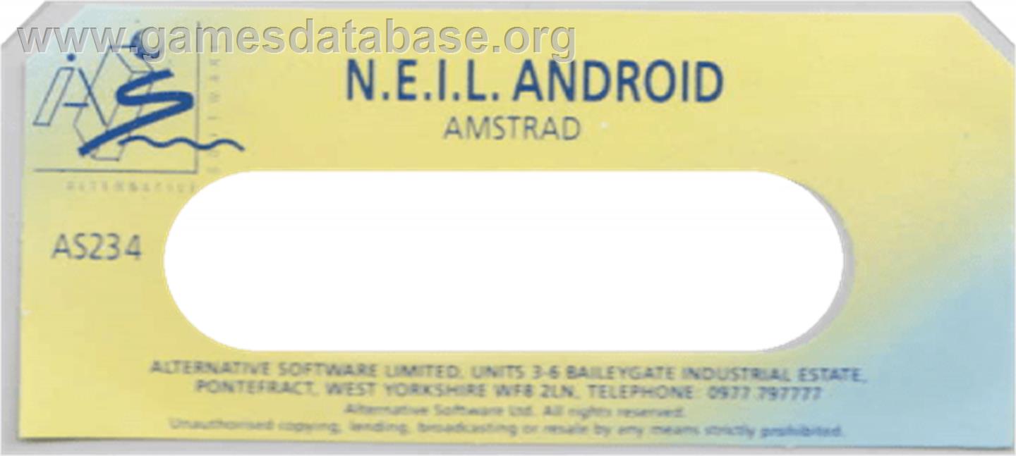 NEIL Android - Amstrad CPC - Artwork - Cartridge Top