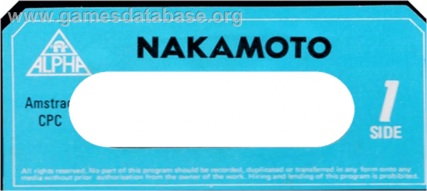 Nakamoto - Amstrad CPC - Artwork - Cartridge Top