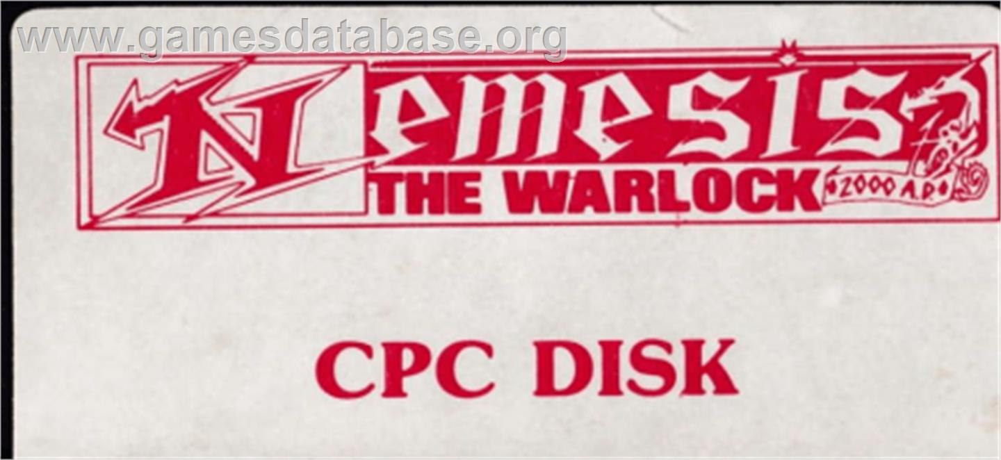 Nemesis the Warlock - Amstrad CPC - Artwork - Cartridge Top