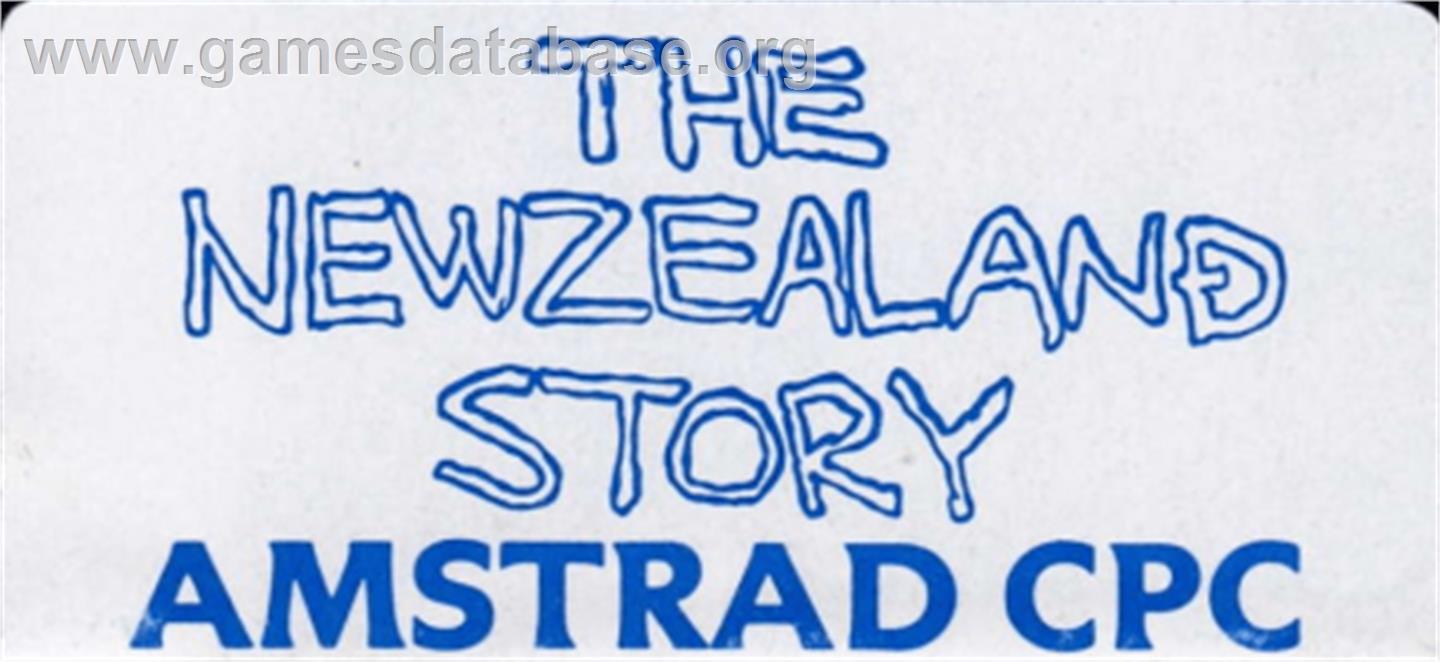 New Zealand Story, The - Amstrad CPC - Artwork - Cartridge Top