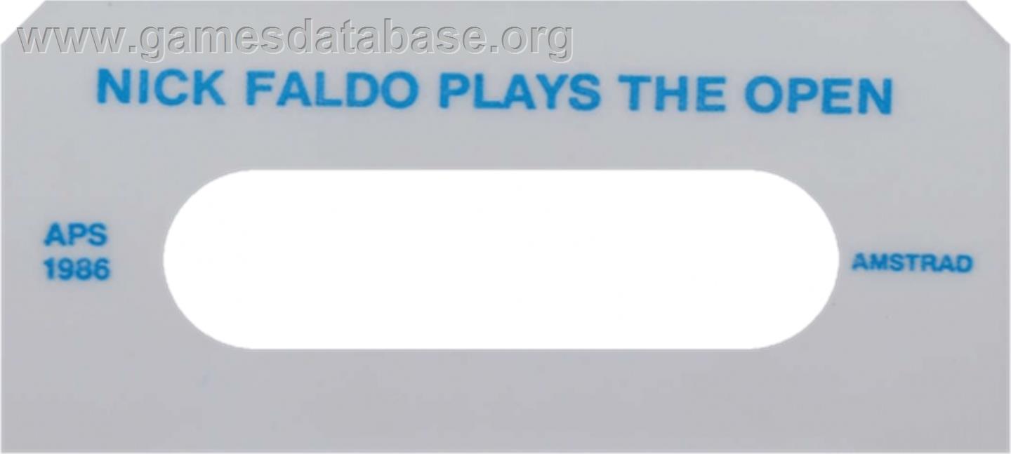 Nick Faldo Plays The Open - Amstrad CPC - Artwork - Cartridge Top