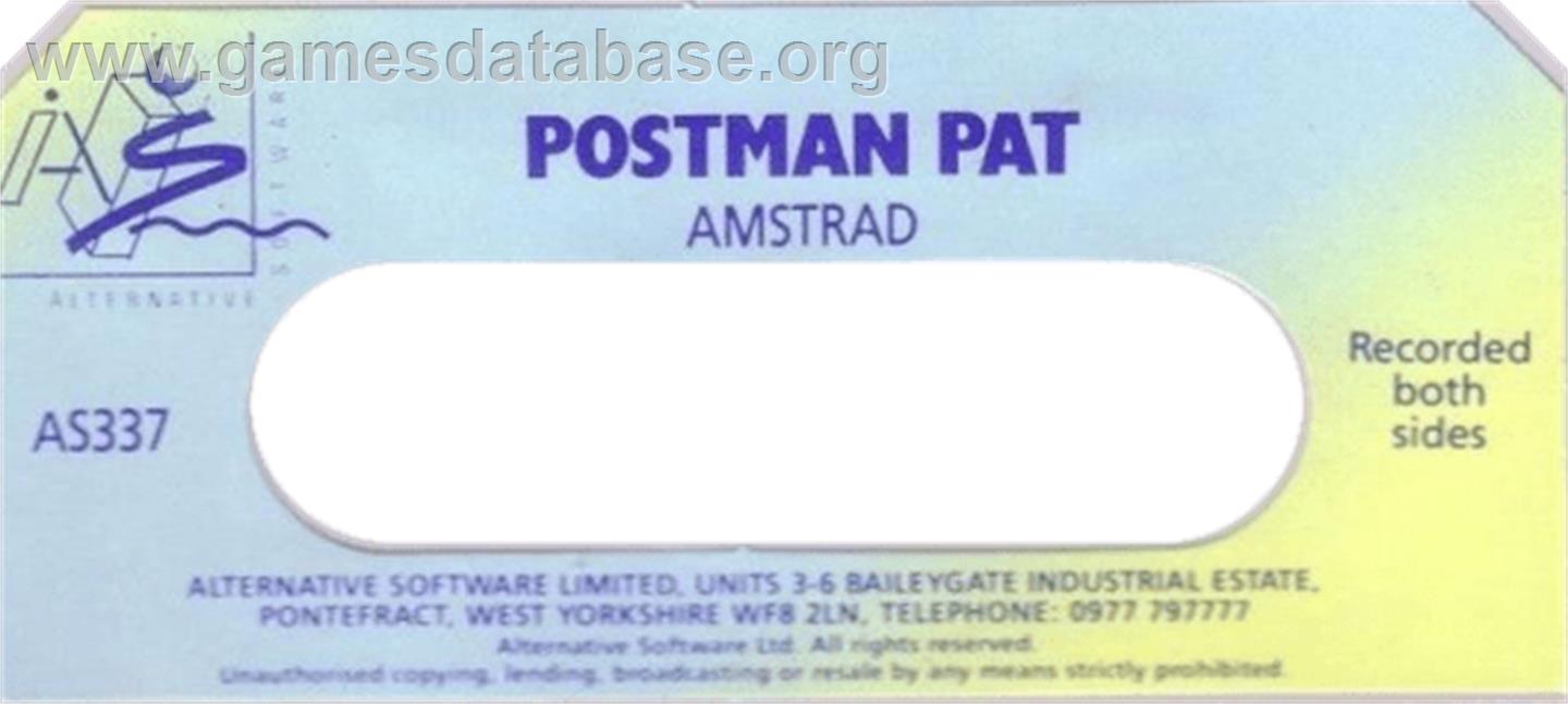 Postman Pat - Amstrad CPC - Artwork - Cartridge Top
