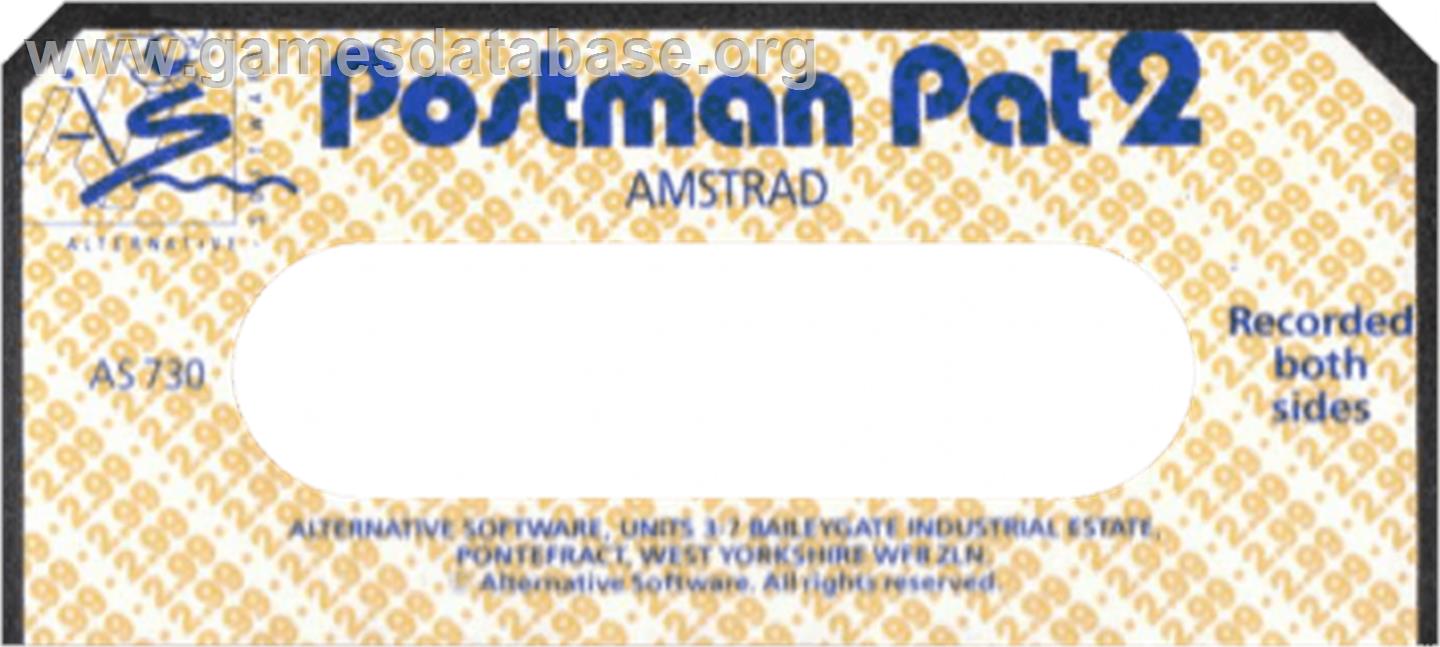 Postman Pat 2 - Amstrad CPC - Artwork - Cartridge Top