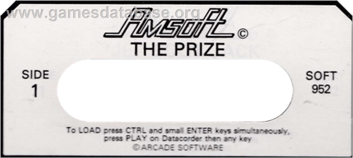Prize, The - Amstrad CPC - Artwork - Cartridge Top