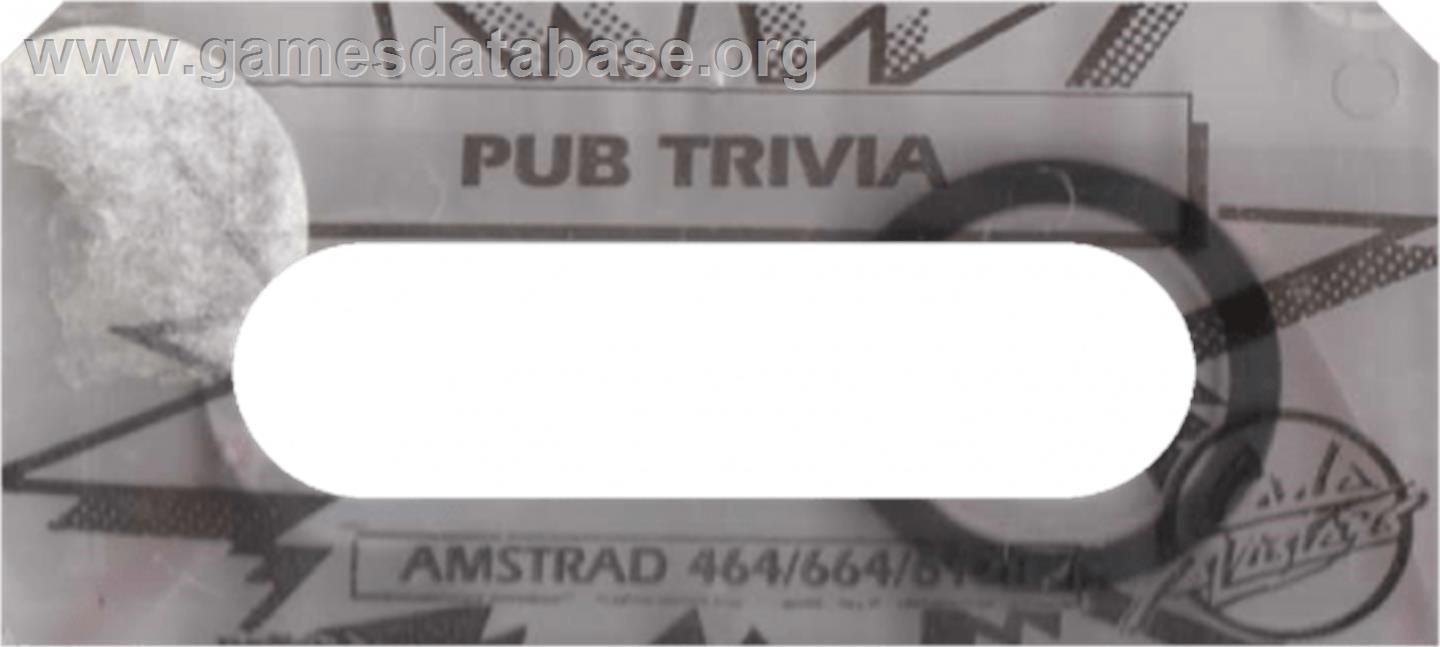 Pub Trivia Simulator - Amstrad CPC - Artwork - Cartridge Top