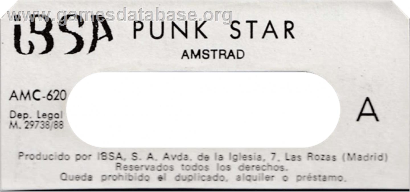 Punk Star - Amstrad CPC - Artwork - Cartridge Top