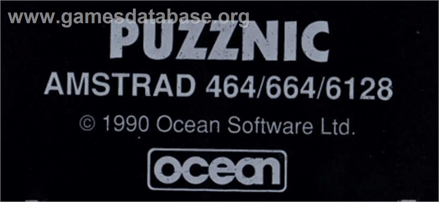 Puzznic - Amstrad CPC - Artwork - Cartridge Top