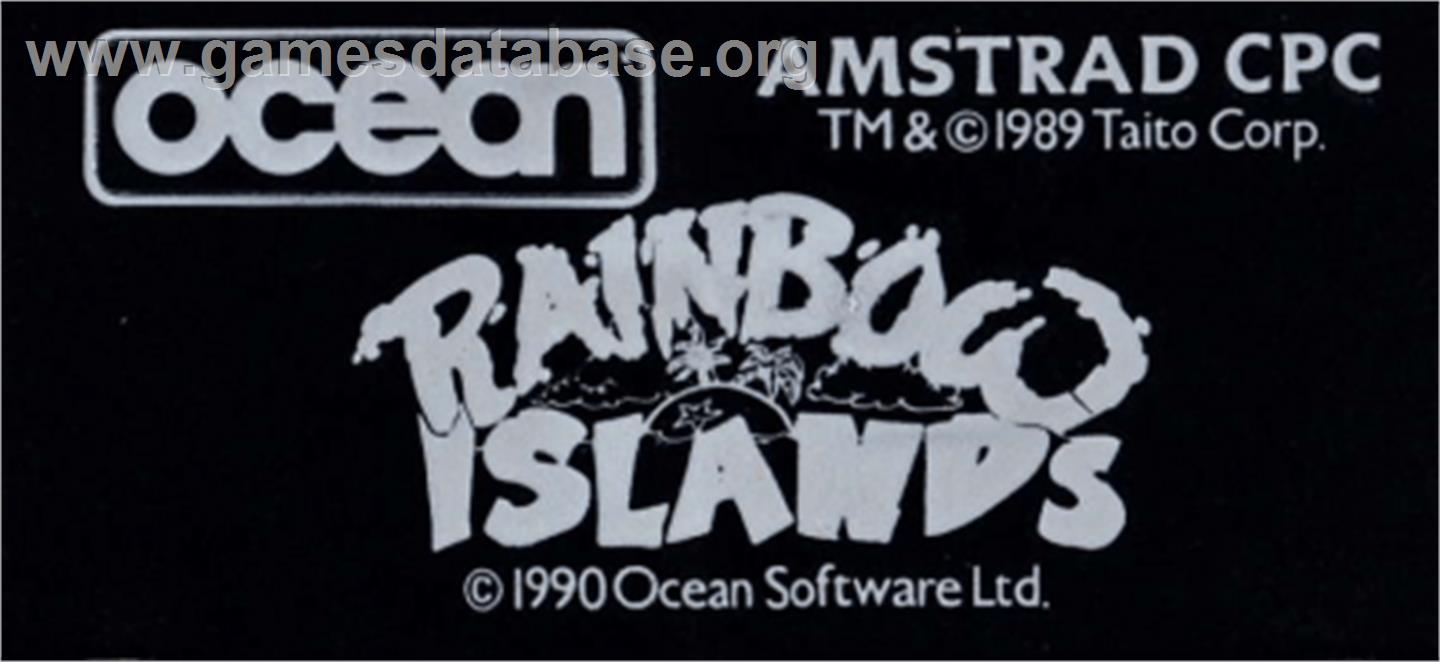 Rainbow Islands: The Story of Bubble Bobble 2 - Amstrad CPC - Artwork - Cartridge Top