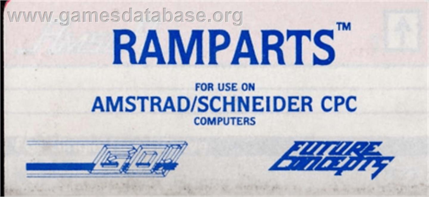 Ramparts - Amstrad CPC - Artwork - Cartridge Top