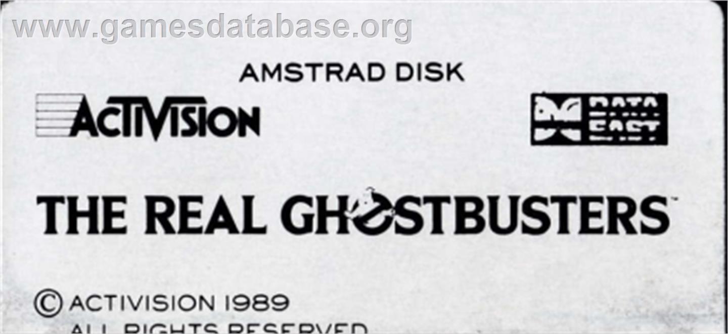 Real Ghostbusters, The - Amstrad CPC - Artwork - Cartridge Top