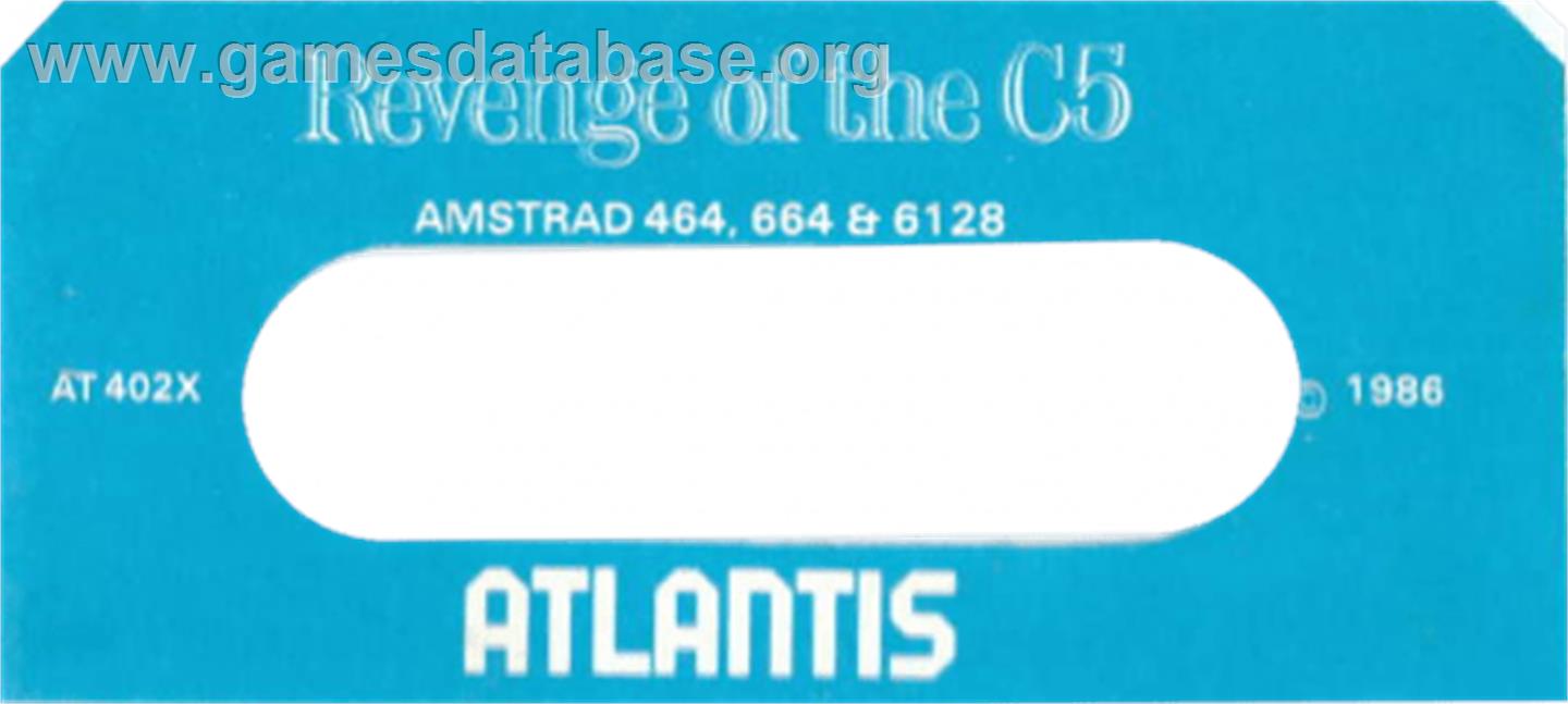Revenge Of The C5 - Amstrad CPC - Artwork - Cartridge Top
