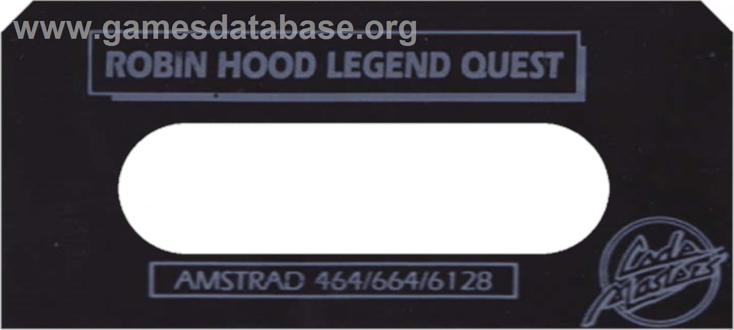 Robin Hood: Legend Quest - Amstrad CPC - Artwork - Cartridge Top