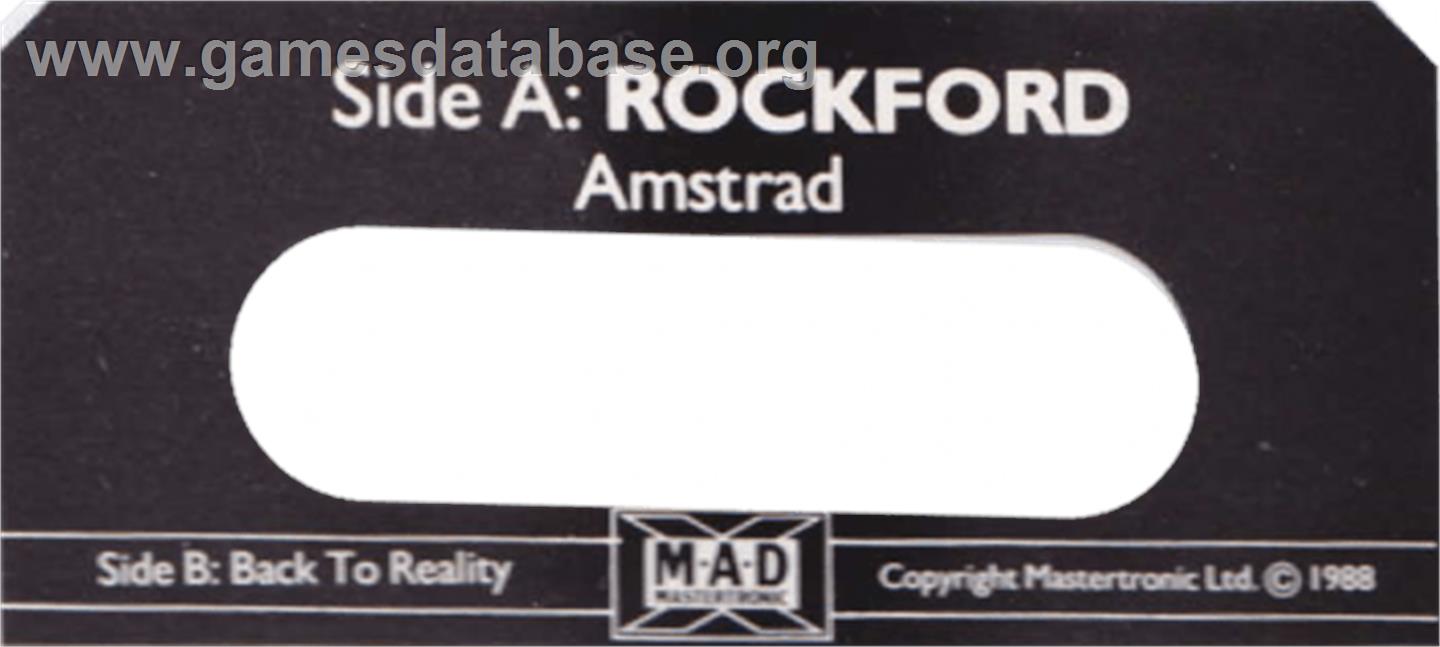 Rockford: The Arcade Game - Amstrad CPC - Artwork - Cartridge Top